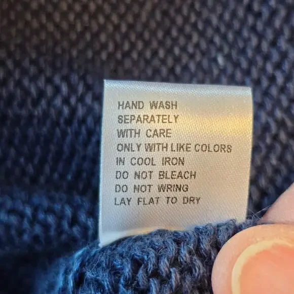 PBJ Blues Denim Sweater Vest Women's XL Indigo Casual Festival Coastal Summer - Picture 7 of 13